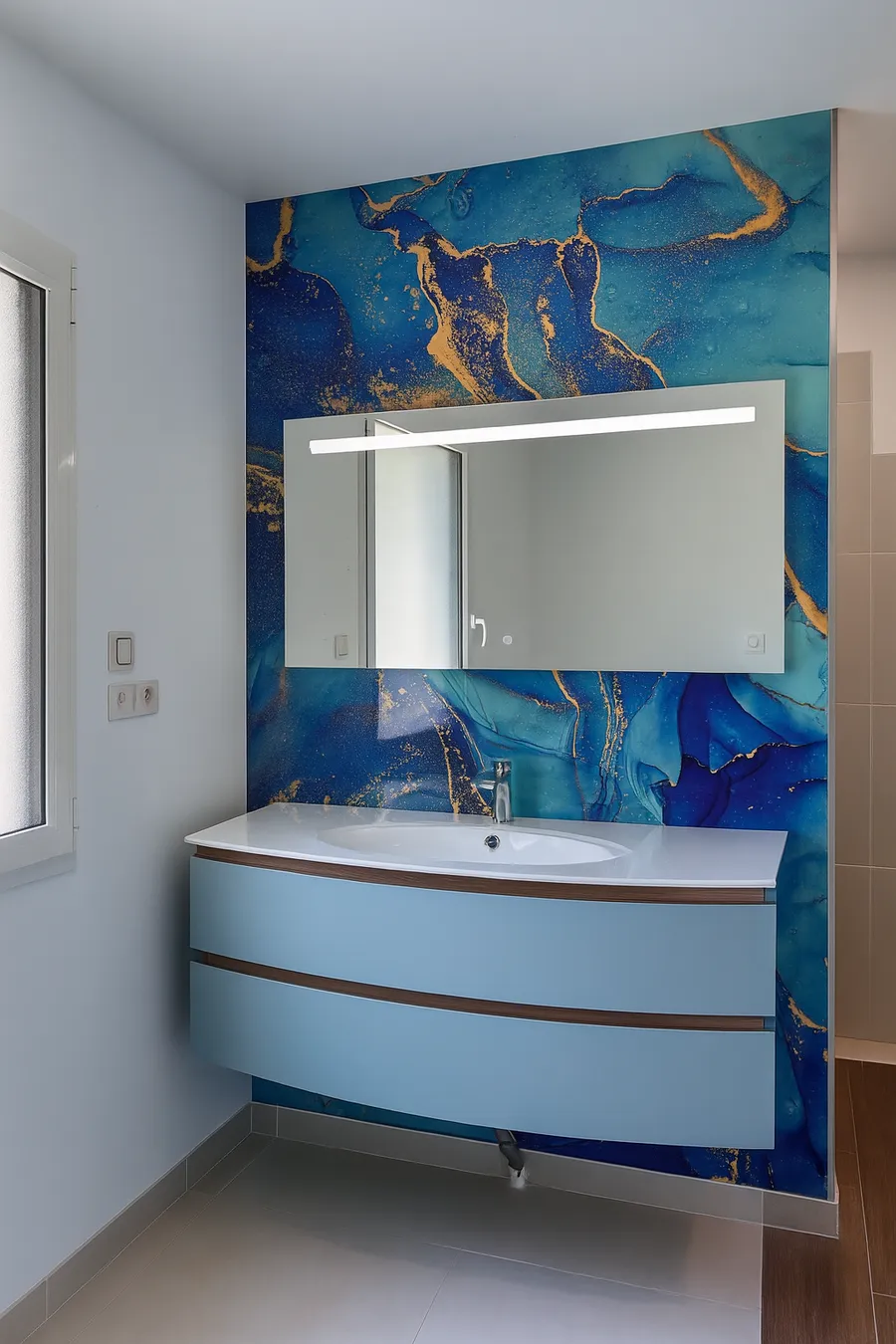 realisation-renovation-salle-bain-entreprise-gervreau-plombier-chauffagiste-saint-palais-sur-mer (4) Réalisation de salle de bain par l