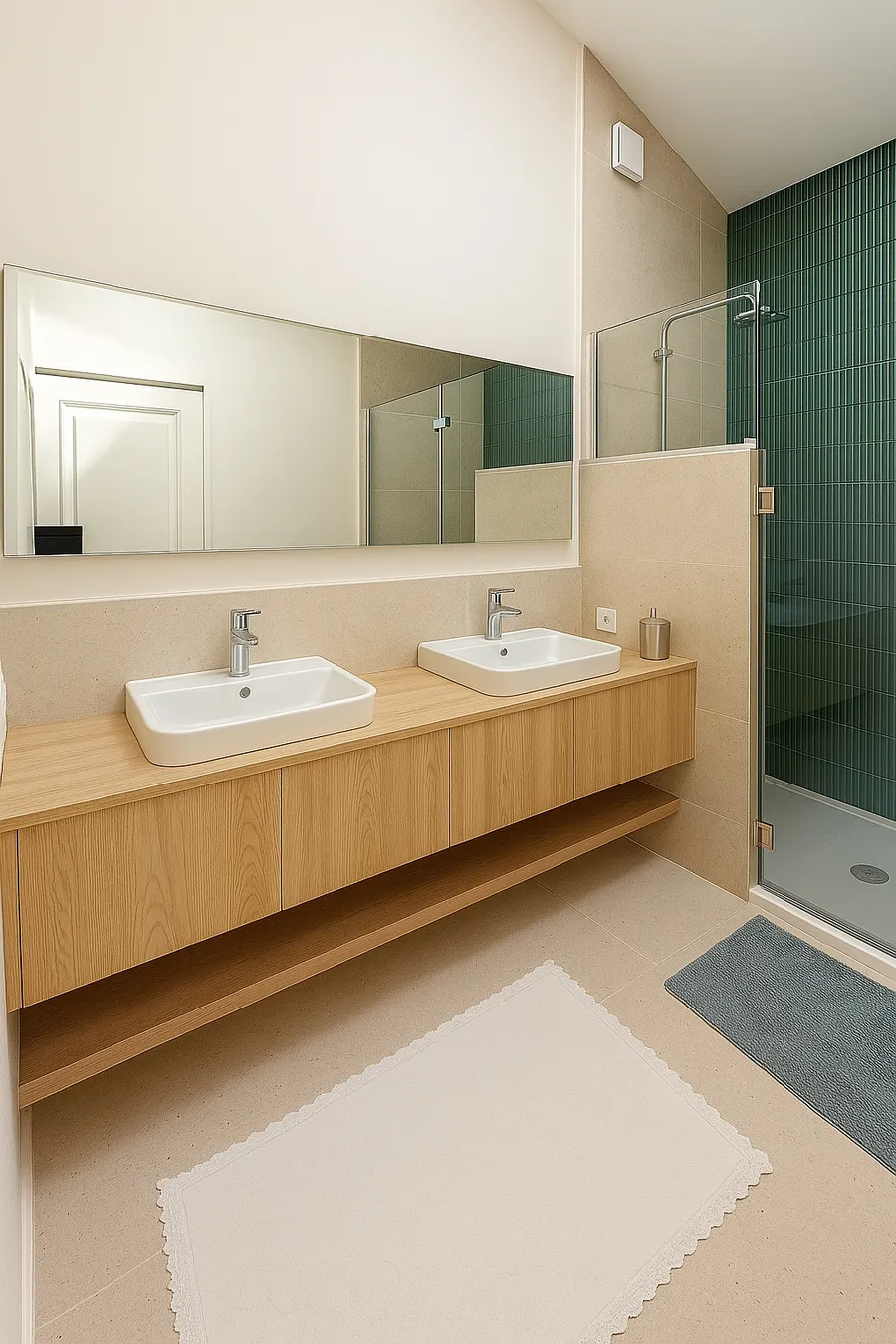 realisation-salle-bain-entreprise-gervreau-plombier-chauffagiste-saint-palais-sur-mer (2) Réalisation de salle de bain par l