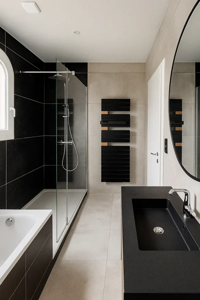 Réalisation de salle de bain par l'entreprise Gerveau, plombier chauffagiste à Saint Palais sur Mer